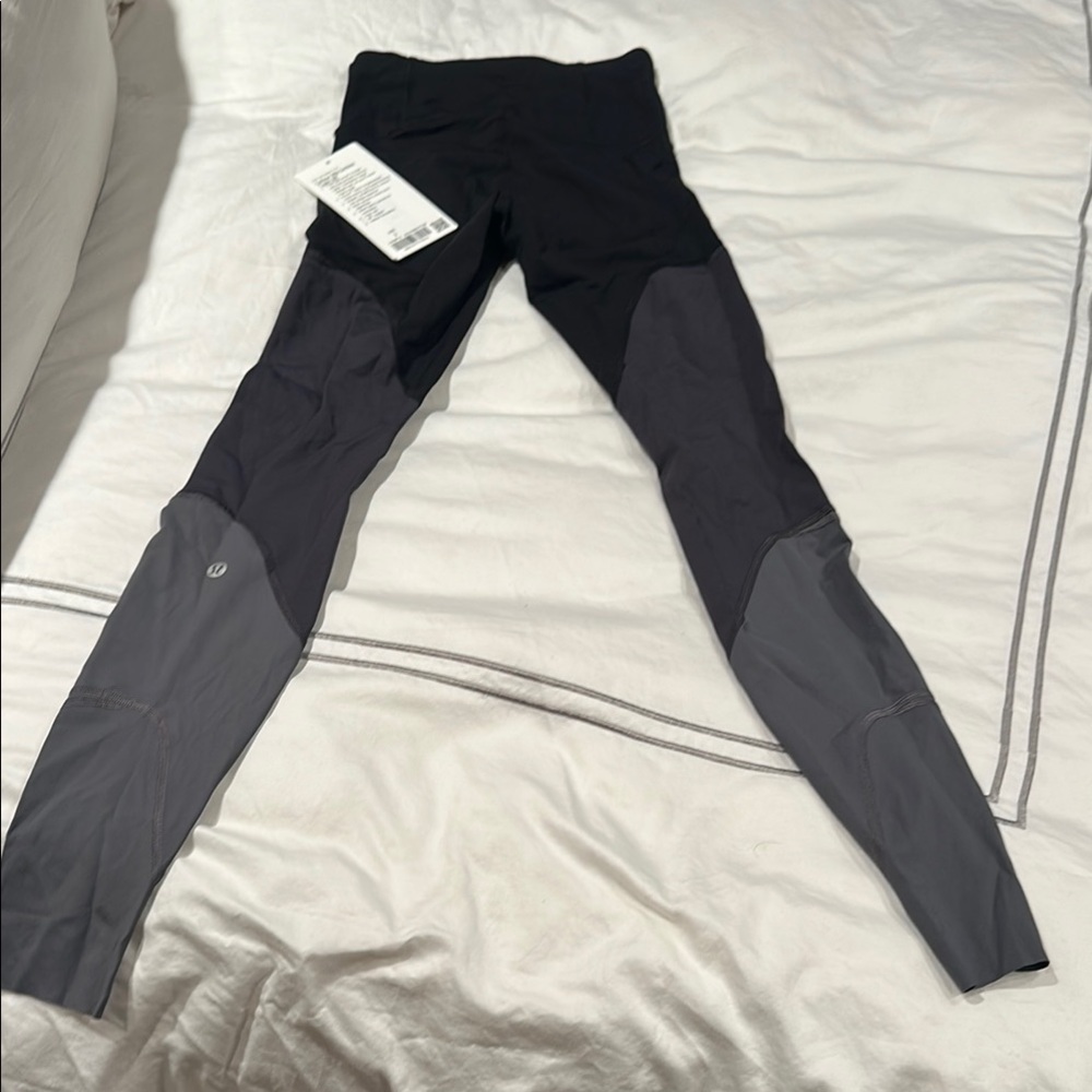 Lululemon Athletica Black and Gray Full-Length Leggings